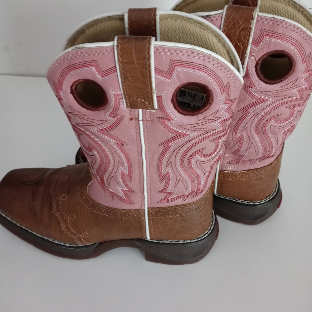 Pink and Brown Western Boots